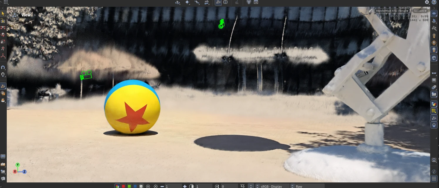 Clear ball against a more abstract background.